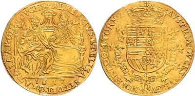 Tournai, Albert et Isabelle (Albert und Elisabeth von Spanien) 1598-1621, GOLD - Mince, medaile a papírové peníze