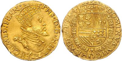 Flandern, Philipp II. 1556-1598, GOLD - Monete e medaglie - Collezione di monete d'oro e pezzi d'argento selezionati