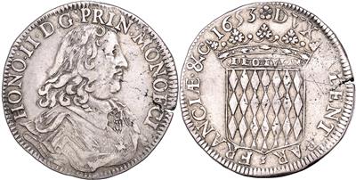 Fürstentum Monaco, Honore II.1604-1662 - Coins and medals - Collection of gold coins and selected silver pieces