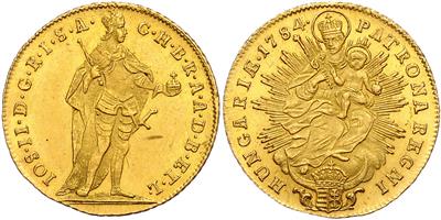 Josef II. 1780-1790, GOLD - Mince a medaile - Sbírka zlatých mincí a vybraných stříbrných mincí