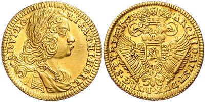 Karl VI. 1711-1740, GOLD - Mince a medaile - Sbírka zlatých mincí a vybraných stříbrných mincí