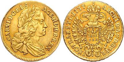 Karl VI. 1711-1740, GOLD - Mince a medaile - Sbírka zlatých mincí a vybraných stříbrných mincí