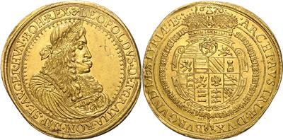Leopold I. 1657-1705, GOLD - Monete e medaglie - Collezione di monete d'oro e pezzi d'argento selezionati
