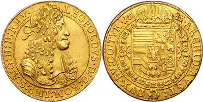 Leopold I. 1657-1705, GOLD - Monete e medaglie - Collezione di monete d'oro e pezzi d'argento selezionati