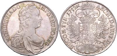 Maria Theresia 1740-1780 - Monete e medaglie - Collezione di monete d'oro e pezzi d'argento selezionati