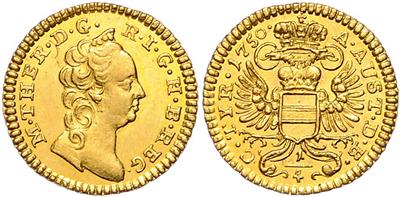 Maria Theresia 1740-1780, GOLD - Coins and medals - Collection of gold coins and selected silver pieces