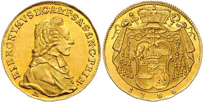 Salzburg, Hieronymus Graf Colloredo 1772-1803, GOLD - Mince a medaile - Sbírka zlatých mincí a vybraných stříbrných mincí