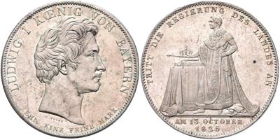 Bayern, Ludwig I. 1825-1848 - Mince, medaile a bankovky
