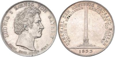 Bayern, Ludwig I. 1825-1848 - Mince, medaile a bankovky