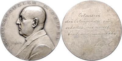 Bundeskanzler Dr. Ignaz Seipel - Münzen, Medaillen und Papiergeld