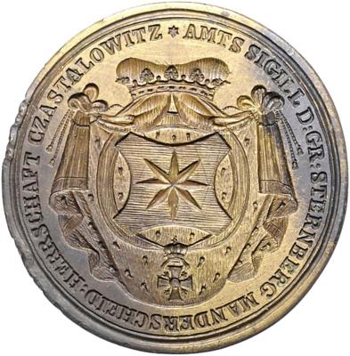 Castalowitz, Flecken im Bezirk Königgrätz, Böhmen. Grafen von SternbergManderscheid, (ca. 1780-1806) - Monete, medaglie e cartamoneta