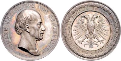 Eh. Johann- Wahl zum Reichsverweser am 29.6.1848 - Mince, medaile a bankovky