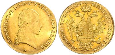 Franz I. GOLD - Mince, medaile a bankovky