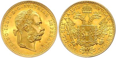 Franz Josef I. GOLD - Münzen, Medaillen und Papiergeld