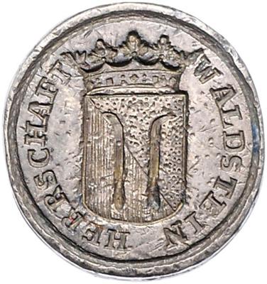 Herrschaft Waldstein in Deutschfeistritz, Steiermark. Herrschaftssiegel der Grafen Dietrichstein ab 1730 - Mince, medaile a bankovky