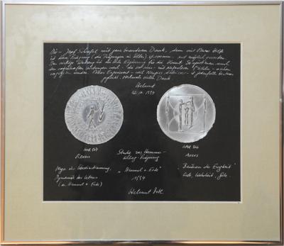 Himmel und Erde 1994 2 Bleiabschläge des Künstlers und Medailleurs Helmut ZOBL - Münzen, Medaillen und Papiergeld