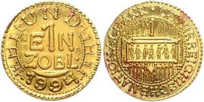I Österreichische Nationalbank/I Zobl 1995 GOLD Medaille des Künstlers und Medailleurs Helmut ZOBL - Coins, medals and paper money