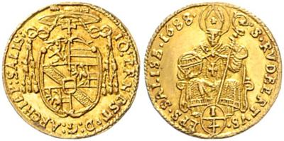 Johann Ernst v. Thun und Hohenstein GOLD - Mince, medaile a bankovky