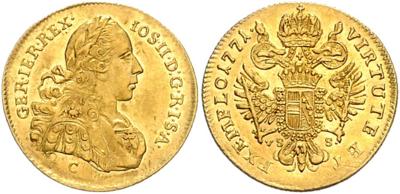 Josef II., als Mitregent GOLD - Münzen, Medaillen und Papiergeld