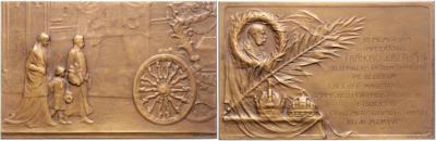 Kaiser Franz Josef Gedächtnismedaille gewidmet vom k. u. k. Kriegsfürsorgeamt und dem Schwarz-Gelben Kreuz - Münzen, Medaillen und Papiergeld