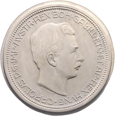 Karl I. - Monete, medaglie e cartamoneta
