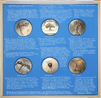 Pinzgauer Zyklus 1977, Satz von 6 Bronzemedaillen des Künstlers und Medailleurs Helmut ZOBL - Mince, medaile a bankovky