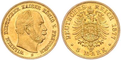 Preussen, Wilhelm I. 1861-1888 GOLD - Mince, medaile a bankovky