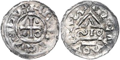 Regensburg, Heinrich II, 2. Regierung 985-995 - Mince, medaile a bankovky