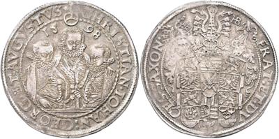 Sachsen, A. L. Christian II., Johann Georg, August 1591-1611 - Münzen, Medaillen und Papiergeld