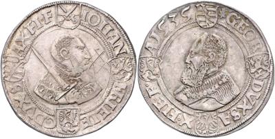 Sachsen E. L., Johann Friedrich I. und Georg 1534- 1539 - Mince, medaile a bankovky