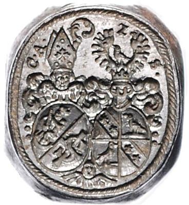 Stift Schlierbach OÖ, 7. Abt Christian Stadler 1715-1740, persönliches kleines Siegel - Coins, medals and paper money