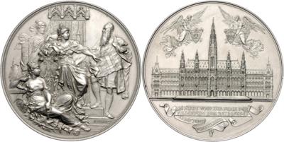 Vollendung des Wiener Rathauses am 12. September 1883 - Münzen, Medaillen und Papiergeld