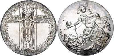 Welttaler Nr. VIII 1972/1996 Silbermedaille des Künstlers und Medailleurs Helmut ZOBL - Coins, medals and paper money