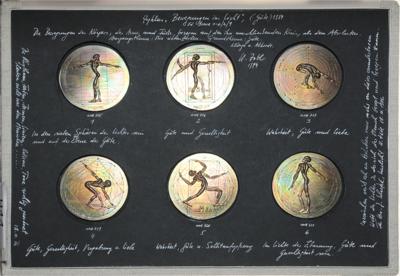 Zyklus "Begegnungen im Licht"1984, Satz von 6 Bronzemedaillen des Künstlers und Medailleurs Helmut ZOBL - Mince, medaile a bankovky