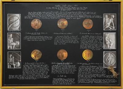 Zyklus Lichtsucher II 1981 6 Bronzemedaillen des Künstlers und Medailleurs Helmut ZOBL - Coins, medals and paper money