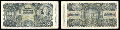 100 Schilling 1945, zweite Ausgabe - Mince, medaile a bankovky