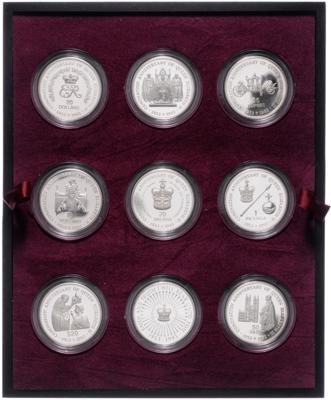 40. Krönungsjubiläum Elisabeth II. 1953-1993 - Coins, medals and paper money