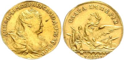 Anna 1730-1740, GOLD - Mince, medaile a bankovky