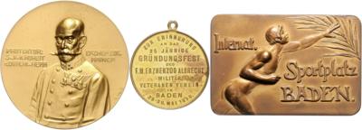 Baden bei Wien- Zeit Franz Josef I. und später - Mince, medaile a bankovky