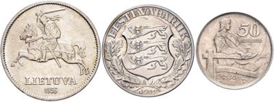 Baltikum - Mince, medaile a bankovky