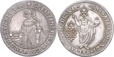 Christina 1632-1654 - Mince, medaile a bankovky