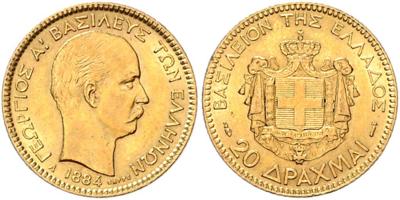 Georg I. 1863-1913 GOLD - Münzen, Medaillen und Papiergeld