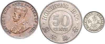 Hong-Kong ab Eduard VII. - Mince, medaile a bankovky