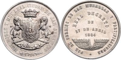 Iberische Halbinsel/ südl. Amerika 18./19. Jh. Medaillen (14) und Münzen (18) - Mince, medaile a bankovky
