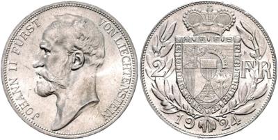 Johann II. 1858-1929 - Coins, medals and paper money