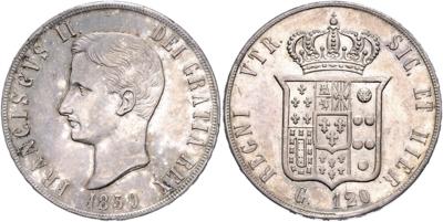 Königreich beider Sizilien, Francesco II. 1859-1861 - Münzen, Medaillen und Papiergeld