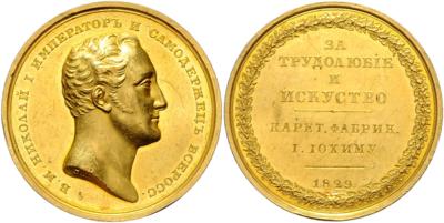 Nikolaus I. 1825-1855, GOLD - Münzen, Medaillen und Papiergeld