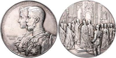 Nikolaus II. und Alexandra Feodorowna / Alix von Hessen-Darmstadt - Monete, medaglie e cartamoneta
