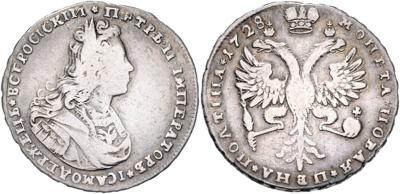 Peter II. 1728-1730 - Münzen, Medaillen und Papiergeld