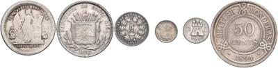 Sammlung Mittelamerika - Mince, medaile a bankovky